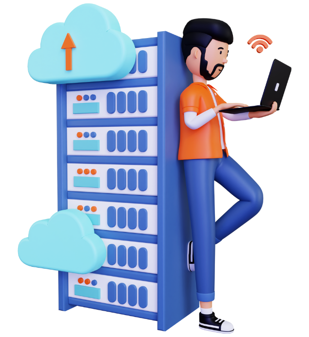 VPS Server 3D Illustration